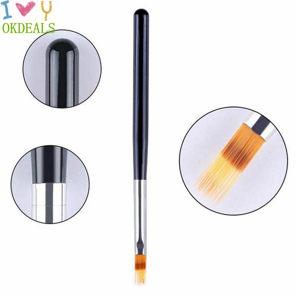 [Hàng mới về] Cọ vẽ móng OKDEALS thời trang hai tầng với tay cầm gỗ hiệu ứng gradient DIY cho nữ