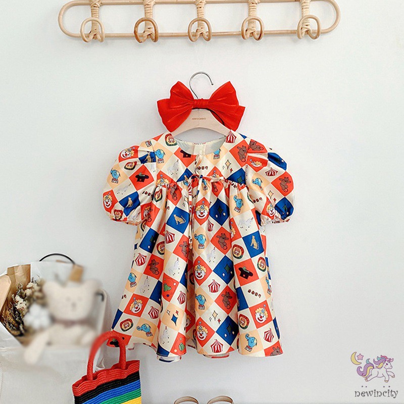 Đầm Sát Nách / Áo Thun Tay Ngắn In Họa Tiết Hoạt Hình Phong Cách Hàn Quốc Thời Trang Mùa Hè Cho Bé Gái