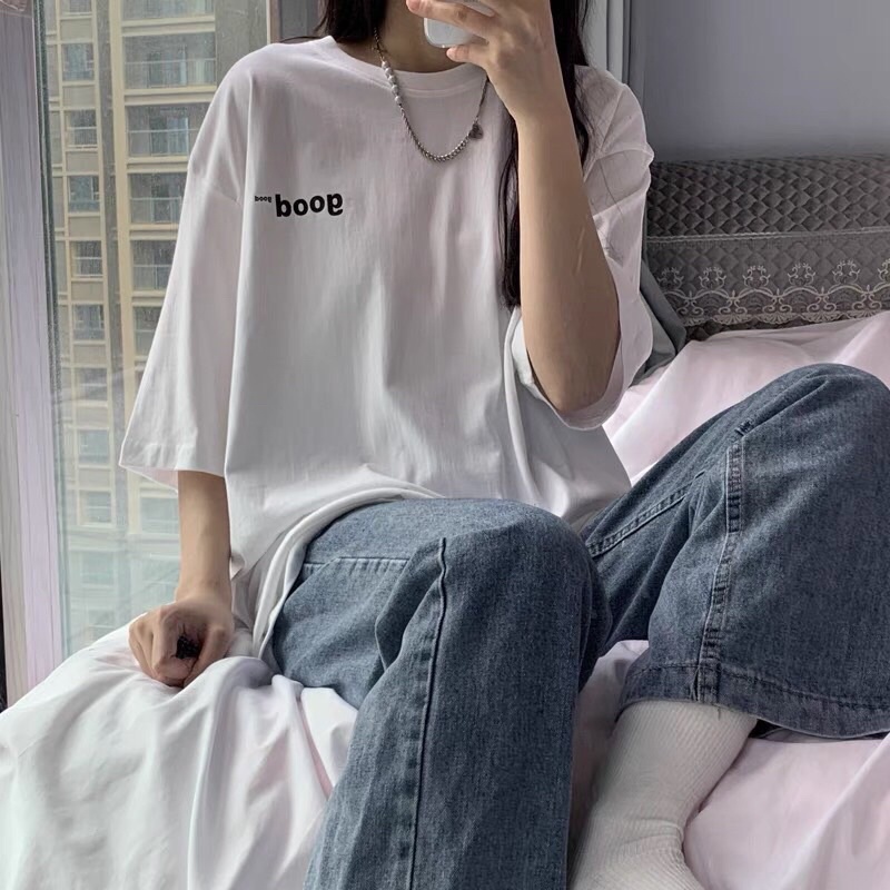 [Rẻ vô địch] Áo thun cotton tay lỡ dáng rộng unisex Good freesize từ 38-65kg