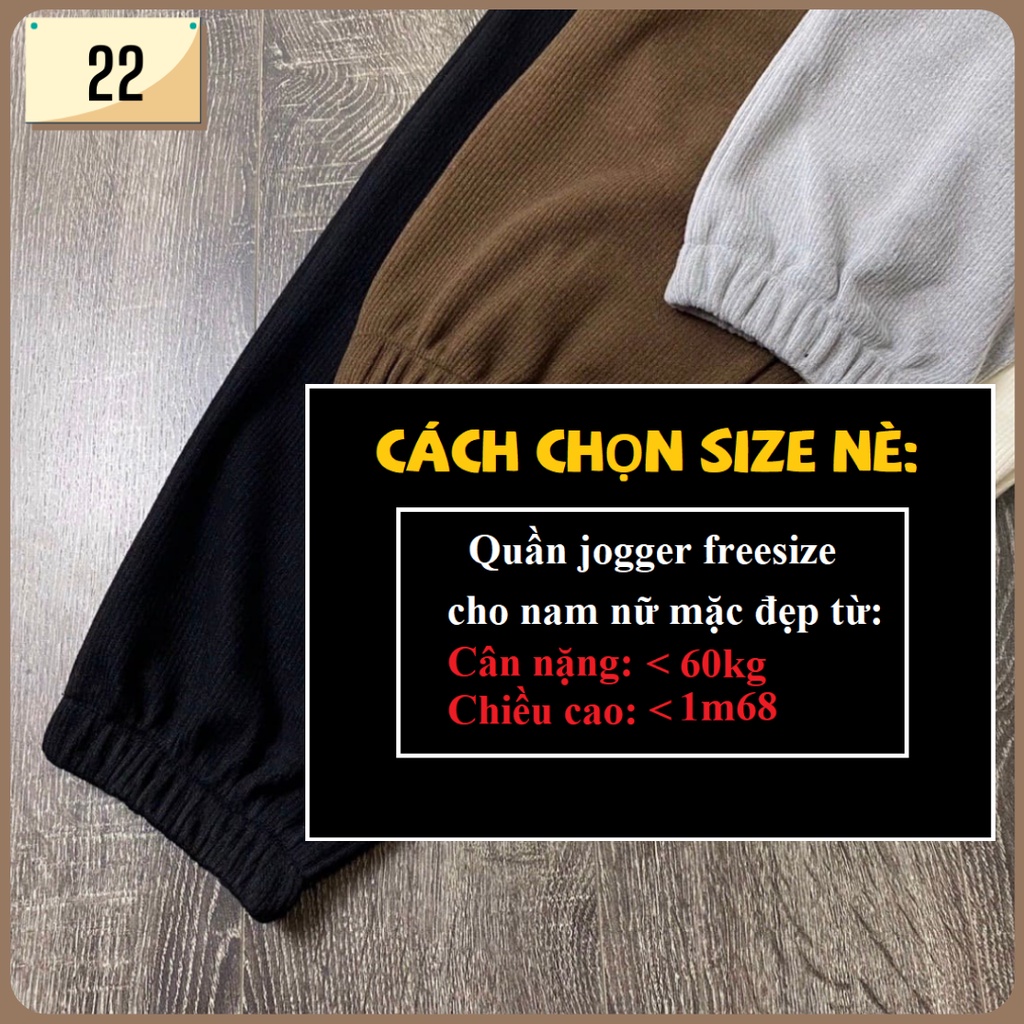 Quần Jogger Tăm Unisex Nam Nữ Nỉ Tăm Ống Rộng Cạp Chun Vải Dày Dặn