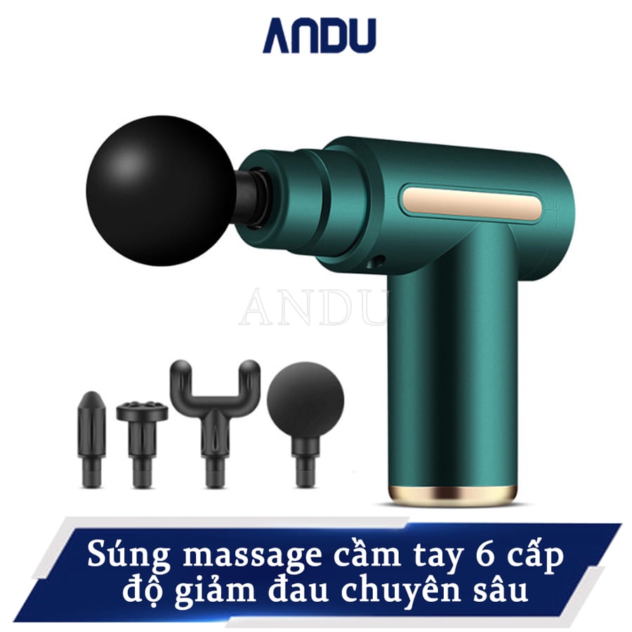 Máy Massage Cầm Tay Mini 6 Chế Độ ,Súng Massage Chân, Lưng, Bụng, Cổ Vai Cao Cấp