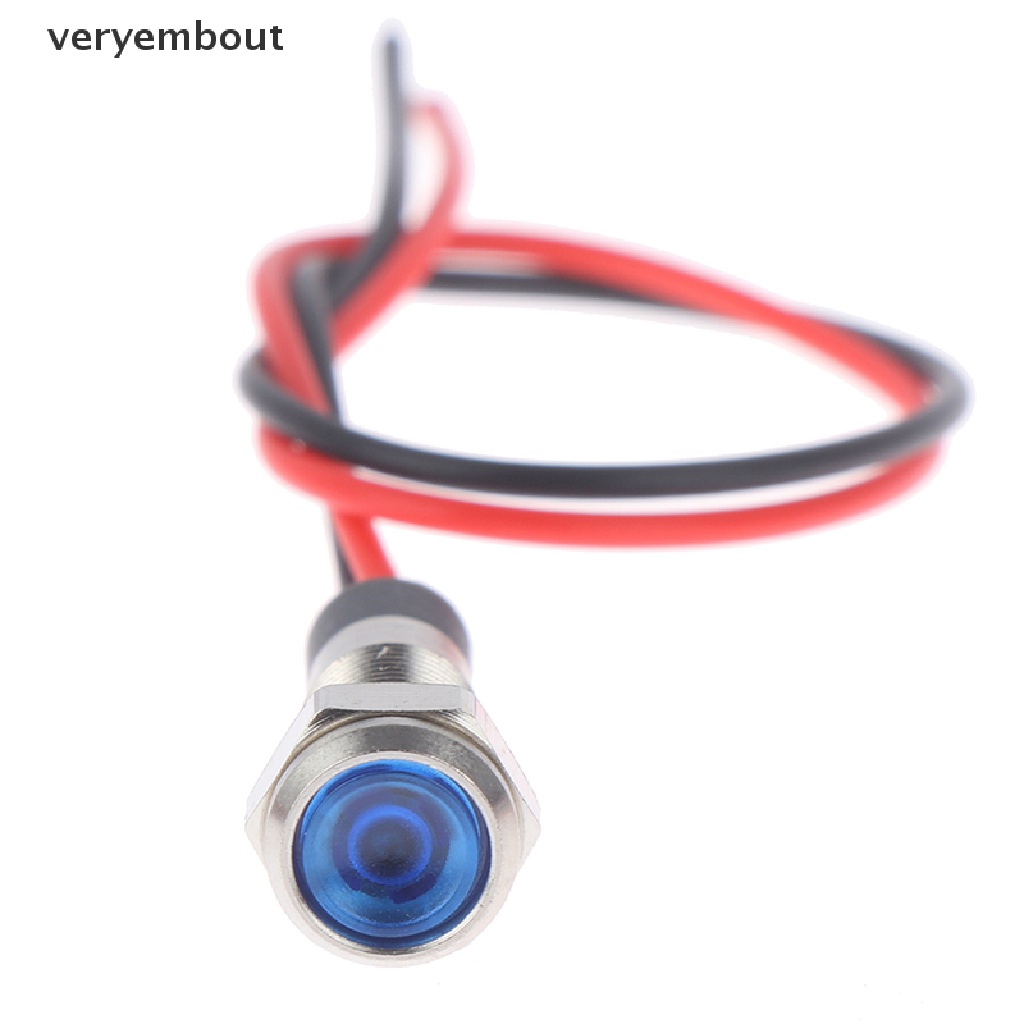 Đèn Led Cảnh Báo Bằng Kim Loại Chống Thấm Nước P67 6mm 3v 5v 6v 6v 12v 24v