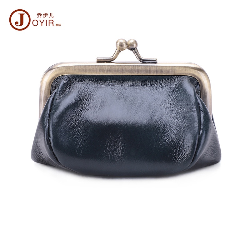 Ví Đựng Tiền Xu Mini Bằng Da Bò Phong Cách Cổ Điển Thời Trang Cho Nữ