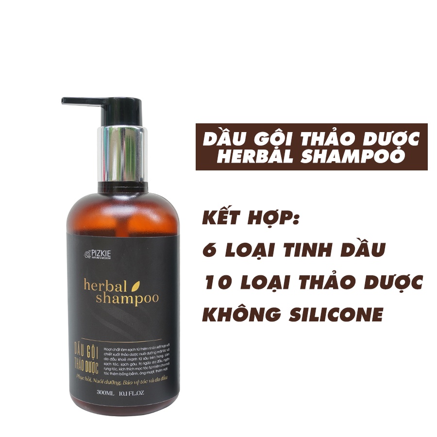 Dầu Gội Thảo Dược HERBAL SHAMPOO PIZKIE Túi 1000ml