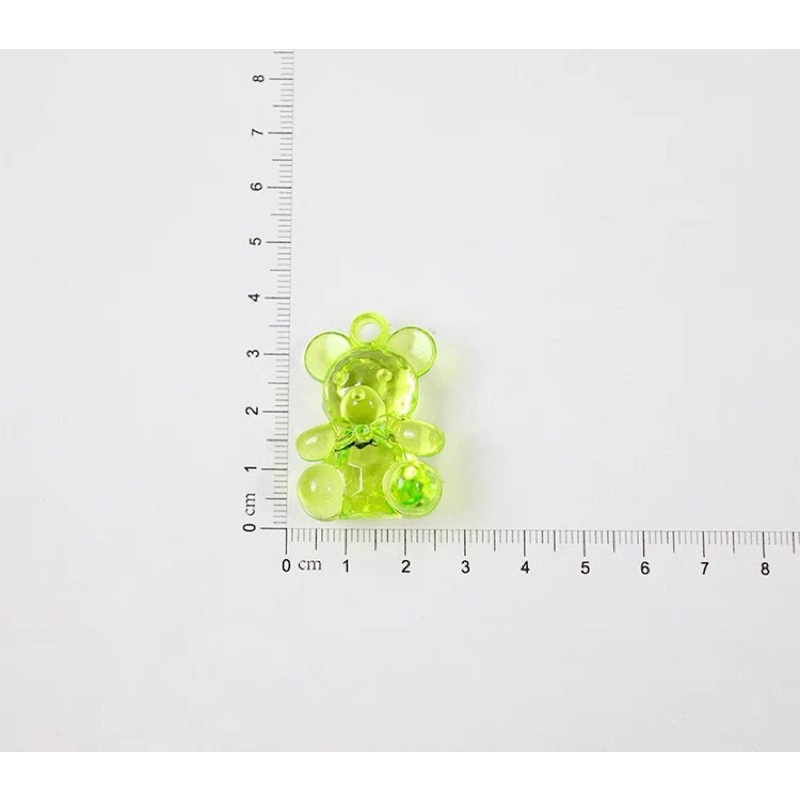 Charm nhựa gummy bear có khoen xỏ