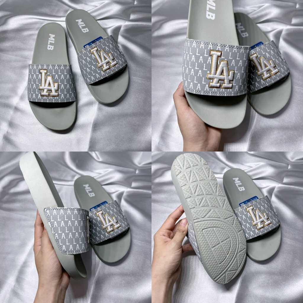 Dép MLB LA Monogram unisex thời trang, mang êm chân, đế bền, BH 1 năm,  BG HOUSE