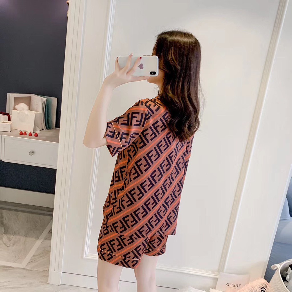 Đồ Ngủ - Set Lụa Pizama Cộc Đùi Hoạ Tiết Nhiều Mẫu Hàng Cao Cấp Bin Sport PJM001