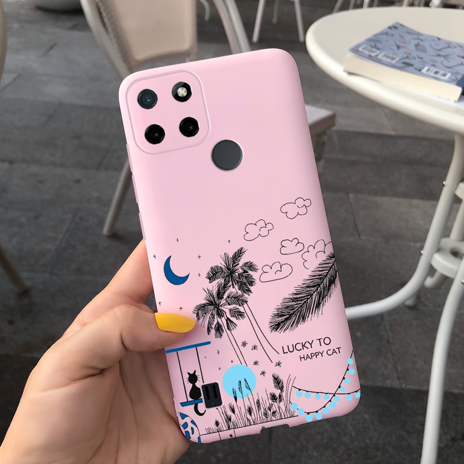 Ốp Điện Thoại Mềm In Hoa RMX3261 RMX3263 RMX3265 RMX3268 RMX3269 Realme C21Y