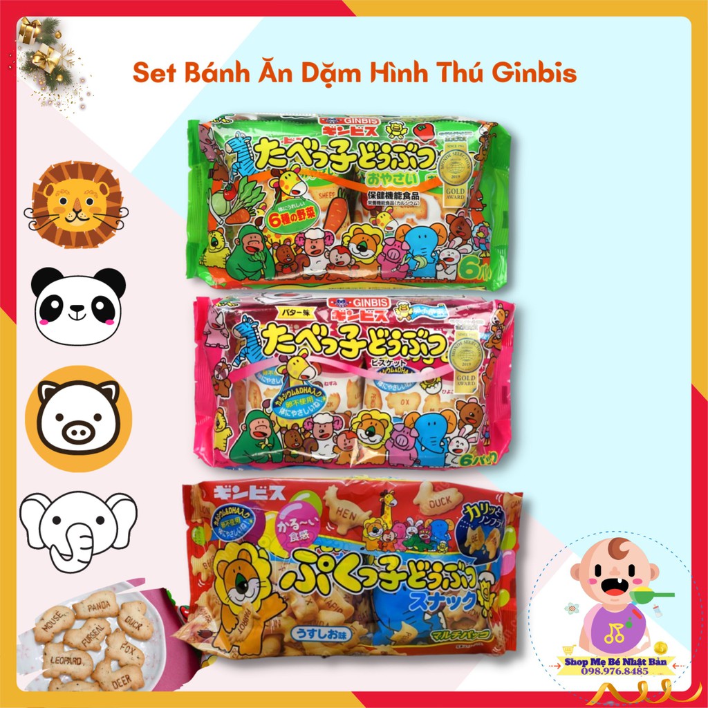 Bánh Thú Ginbis | Bánh Ăn Dặm Hình Thú Ginbis Nhật Bản