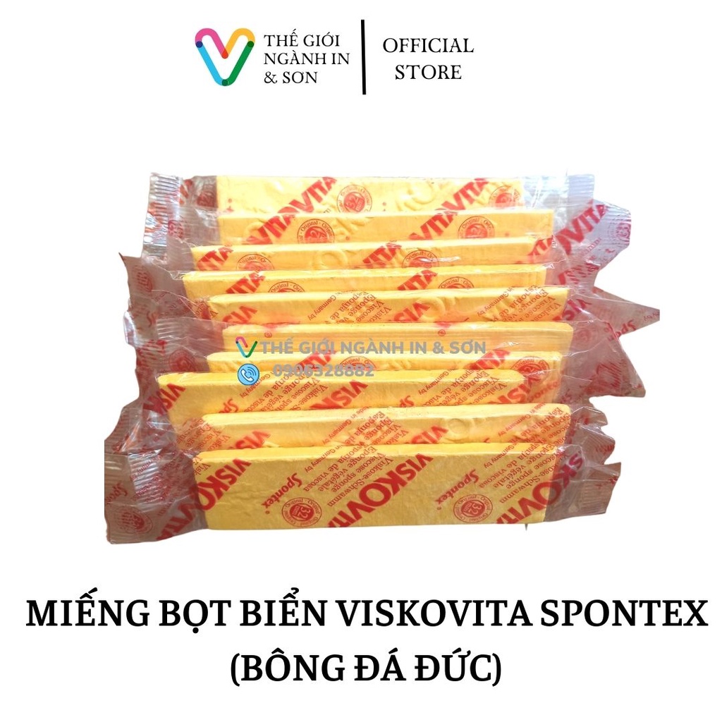 Miếng bọt biển Viskovita Spontex ( Bông đá Đức ) miếng thấm hút nước hàng chính hãng từ Đức