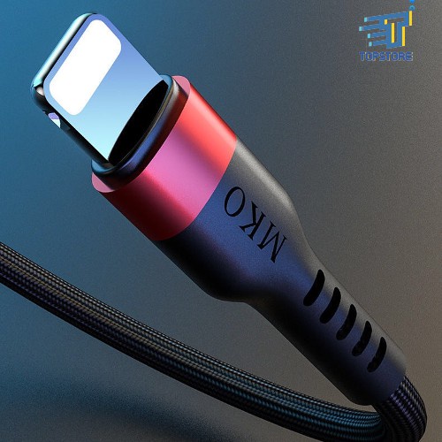 Dây Sạc Nhanh Topstore MKO 5A Cho Các Dòng Máy IPhone ,Cáp Sạc Bọc Dù Chống Gãy Đứt,Hỗ Trợ Sạc Nhanh - Hàng Chính Hãng