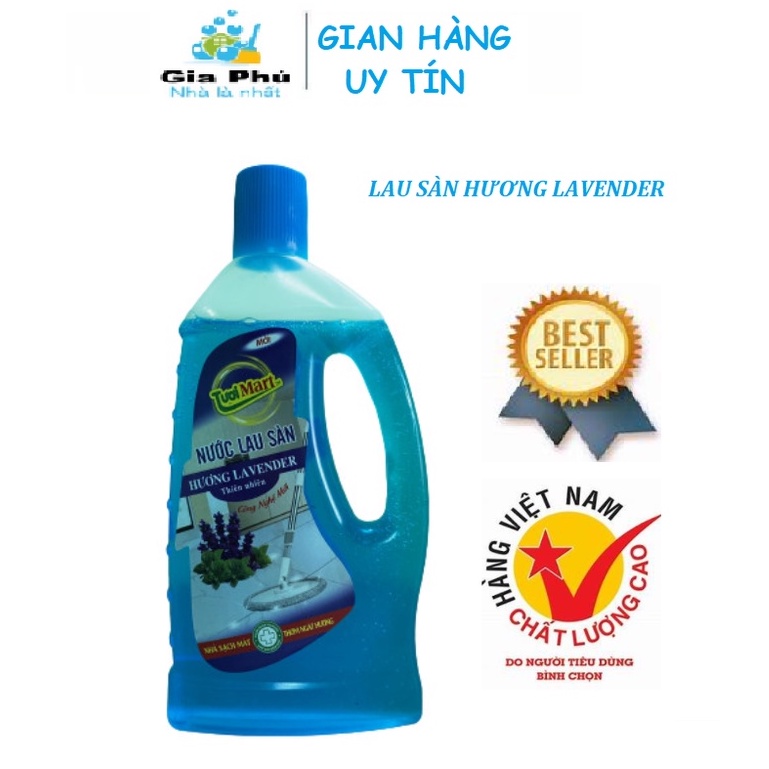( KHỬ MÙI, DIỆT KHUẨN ) Nước lau sàn thiên nhiên thơm ngát 1L TƯƠI MART NHIỀU MÙI