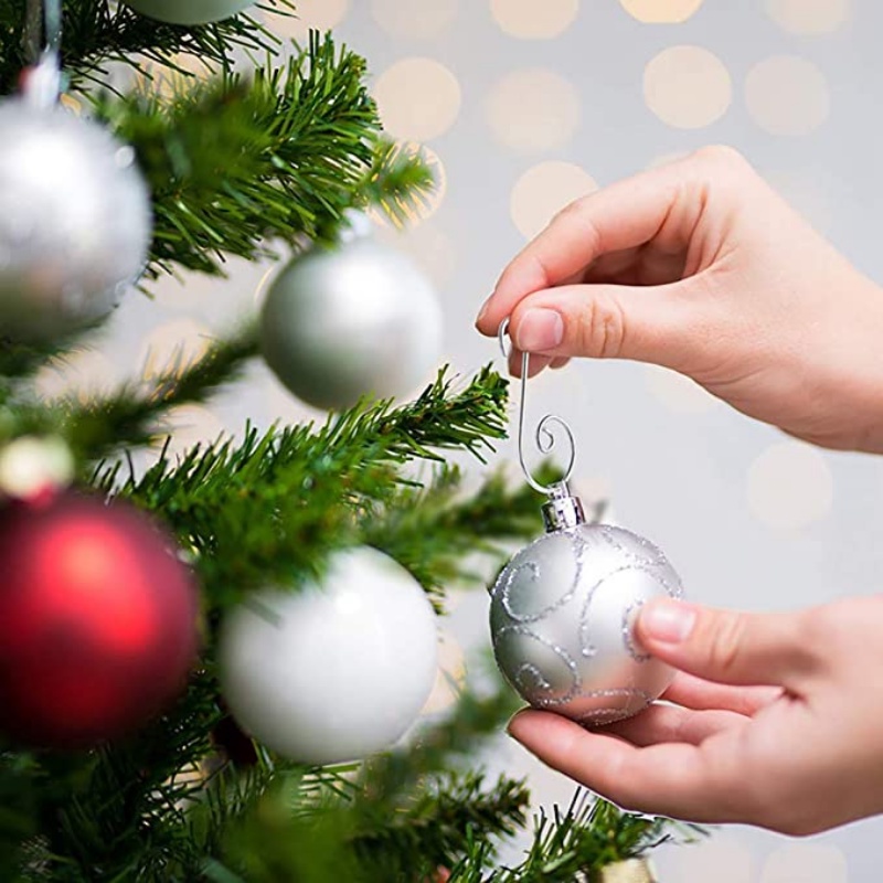 Set 20 Móc Treo Hình Chữ S Nhiều Màu Dễ Thương Trang Trí Cây Thông Noel