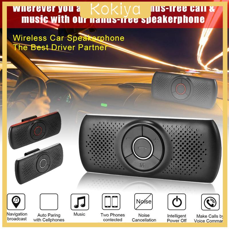 [KOKIYA]Portable Loud Speakerphone Wireless Multifunction Car Speaker for Sun Visor