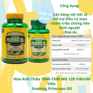 [Có Bill] [1000mg][120v] Dầu Hoa Anh Thảo Evening Primrose Oil – chính hãng Holland & Barrett