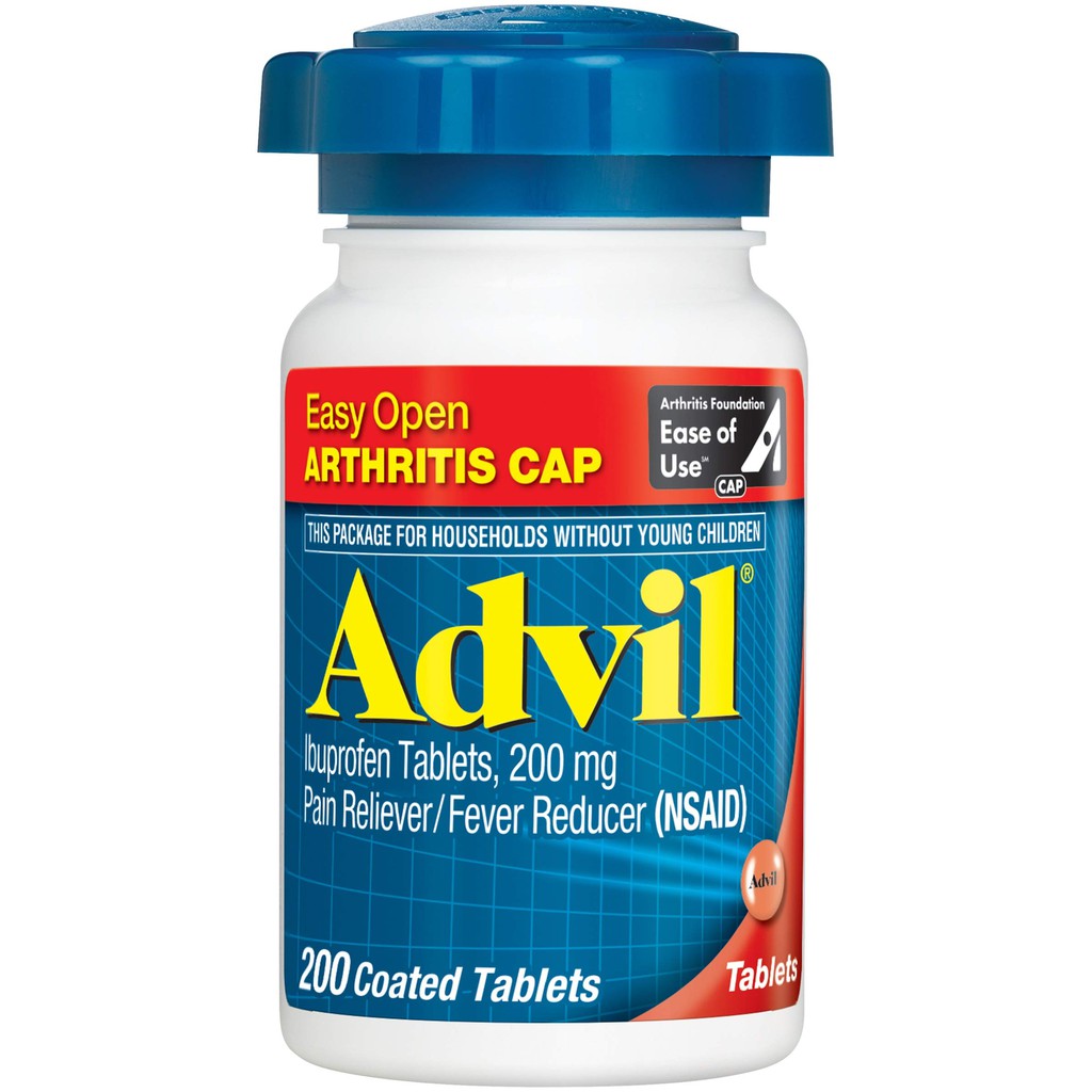 [DATE 3/2023] Advil Pain Reliever / Fever Reducer, Ibuprofen 200mg hạ sốt giảm đau 200 viên