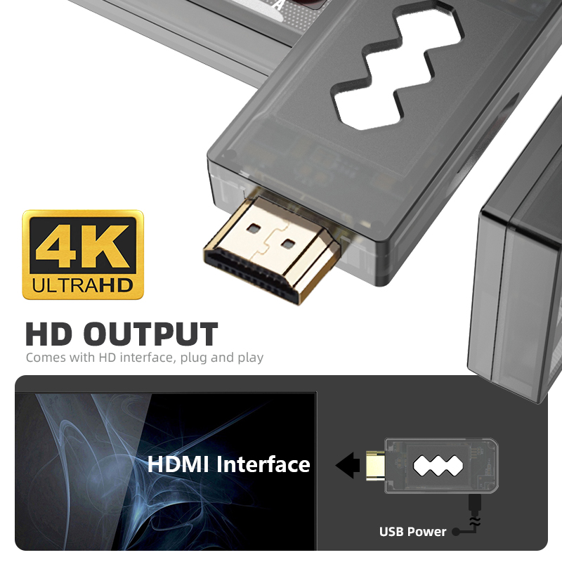 Máy Chơi Game 4 Nút Không Dây 4K HDMI ( 1400+ games ) Game Cổ Điển Phiên Bản Hiện Đại 2021