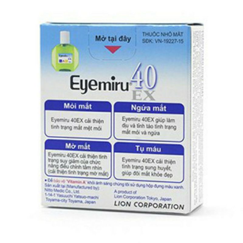 Nước nhỏ mắt eyemiru 40EX nhật bản date 2023 | Thế Giới Skin Care