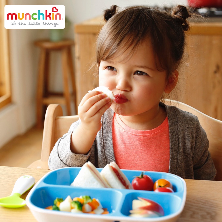 Tách vỉ -1 Khay ăn dặm chống trượt chia 3 ngăn Munchkin cho bé