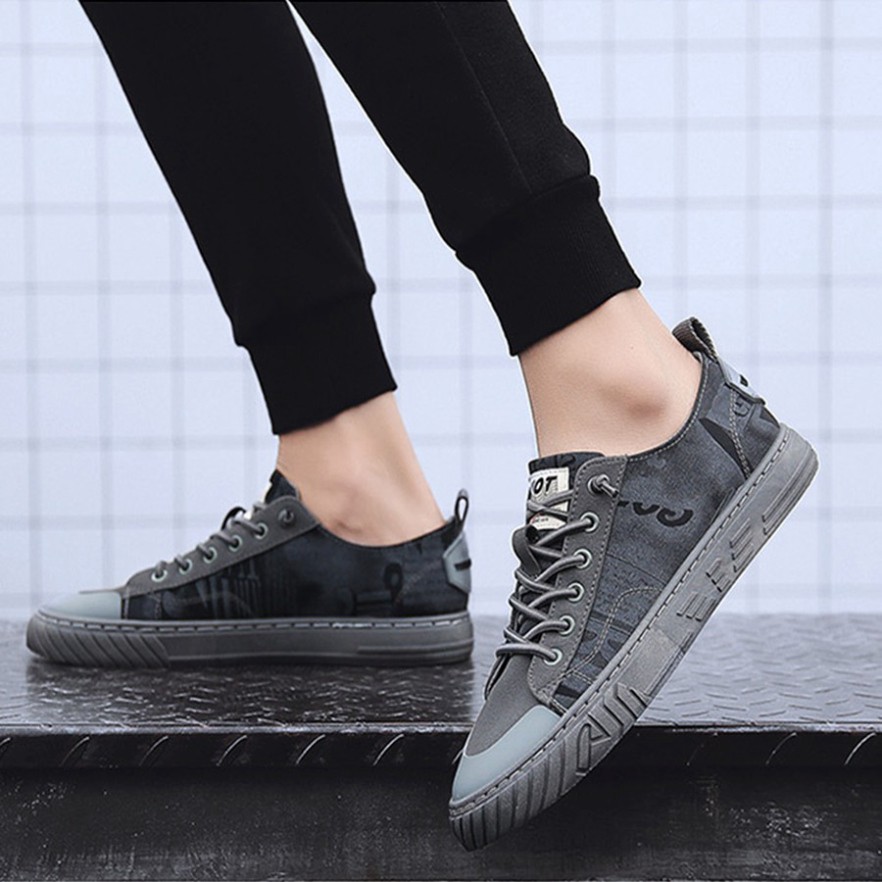 Giày Nam Vải Màu Đen Buộc Dây , Giầy Lười Nam Size Từ 38 Đến 43 GV568 | BigBuy360 - bigbuy360.vn