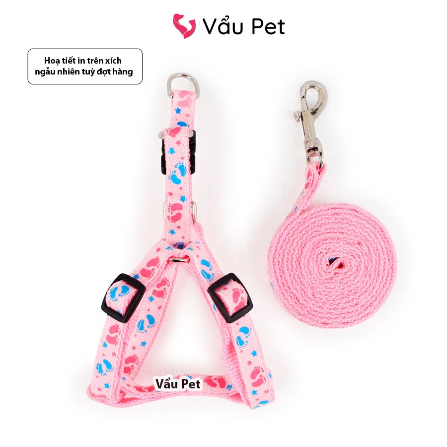 Xích chó mèo yên ngựa - Dây xích chó mèo đi dạo Vẩu Pet Shop