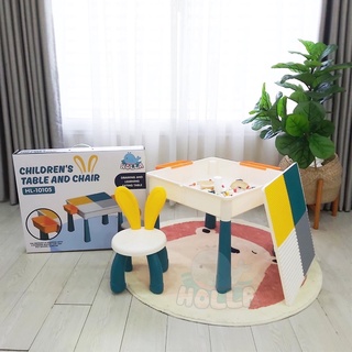 Bộ Bàn học xếp hình lego holla cho bé đa năng