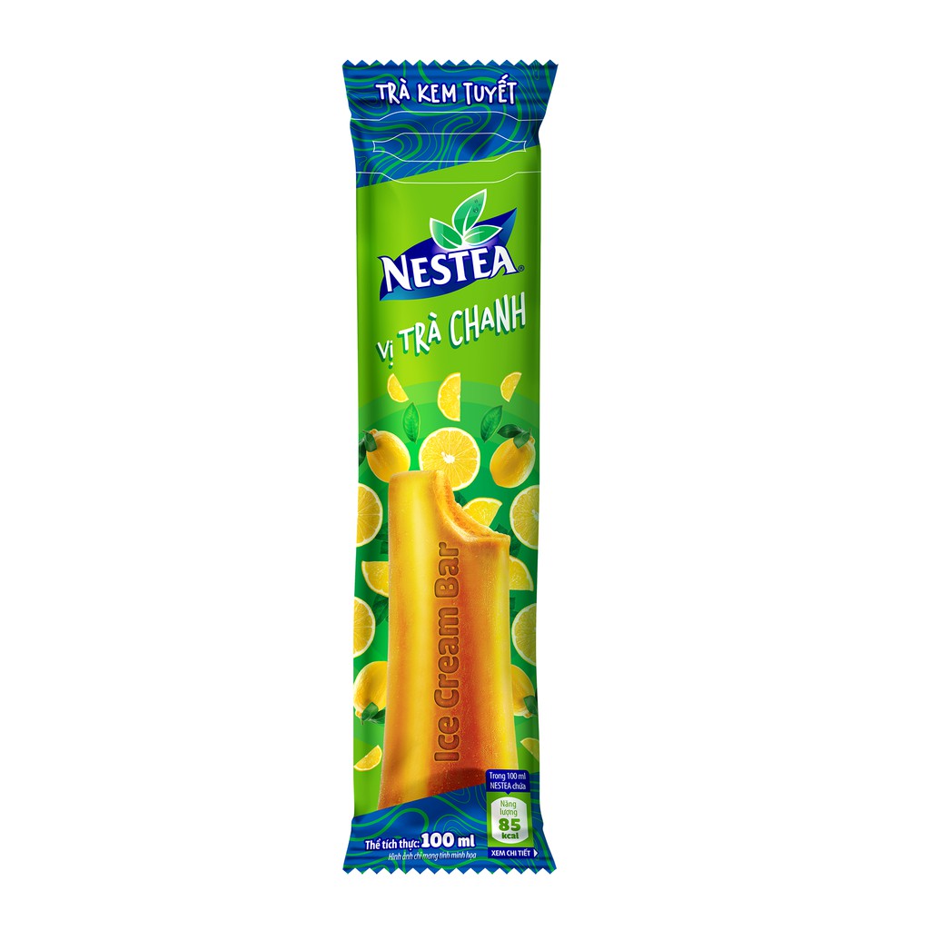 [Mã GRO1NESTLE05 giảm 10% đơn 150K] Trà Kem Tuyết Nestea vị Trà chanh 6 thanh x100ml