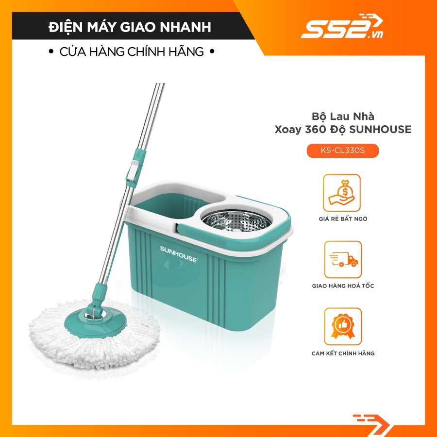 Bộ Lau Nhà Xoay 360 Độ Sunhouse