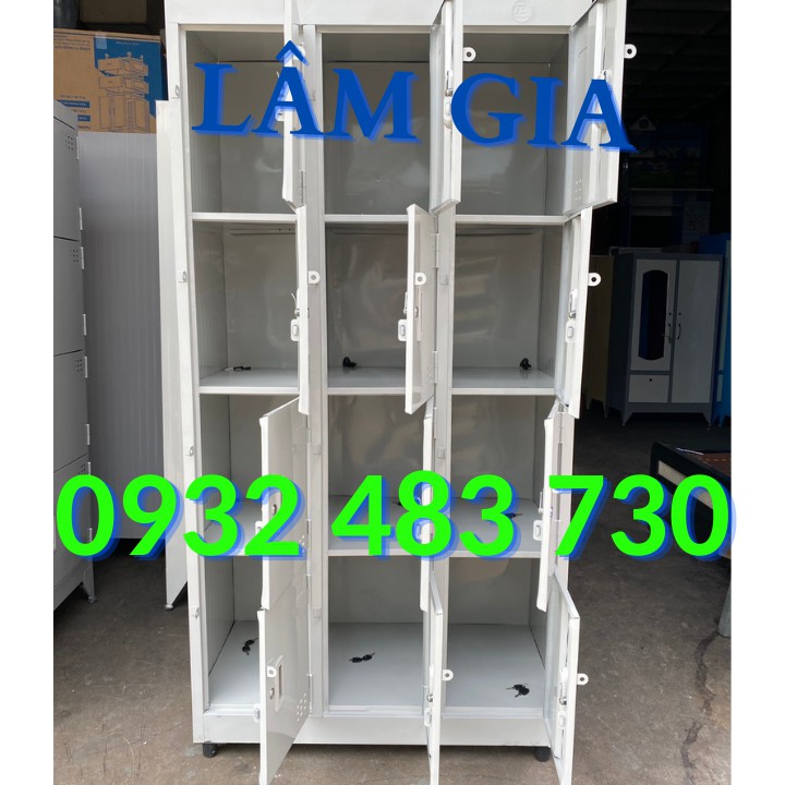 Tủ sắt hồ sơ locker văn phòng giá rẻ 12 cửa sơn tĩnh điện