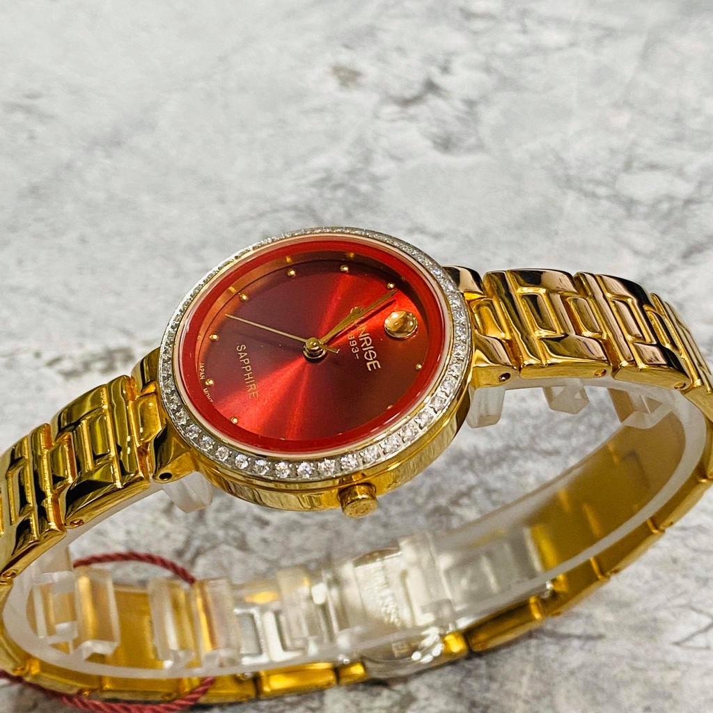 Đồng hồ Sunrise nữ chính hãng Nhật Bản L9949AA.G.DD - kính saphire chống trầy - Đá S