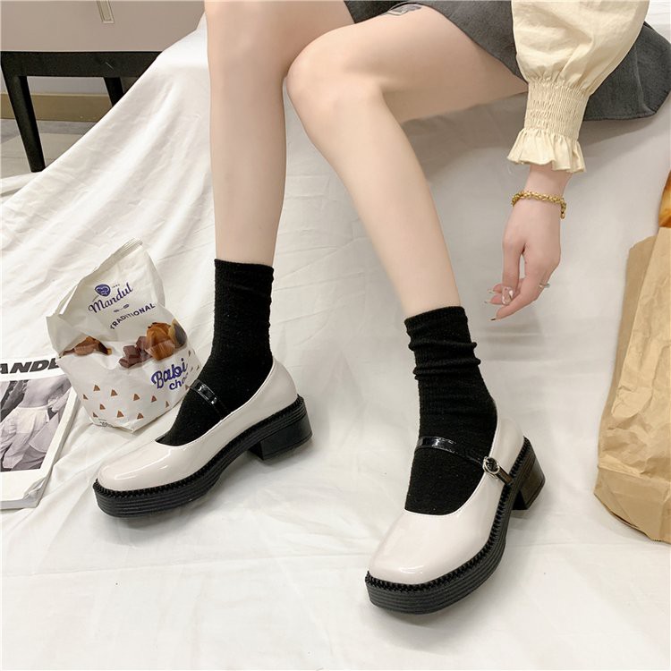 Giày Búp Bê Đế Dày Phối Nút Kiểu Hàn Quốc Xinh Xắn Cho Nữ | BigBuy360 - bigbuy360.vn