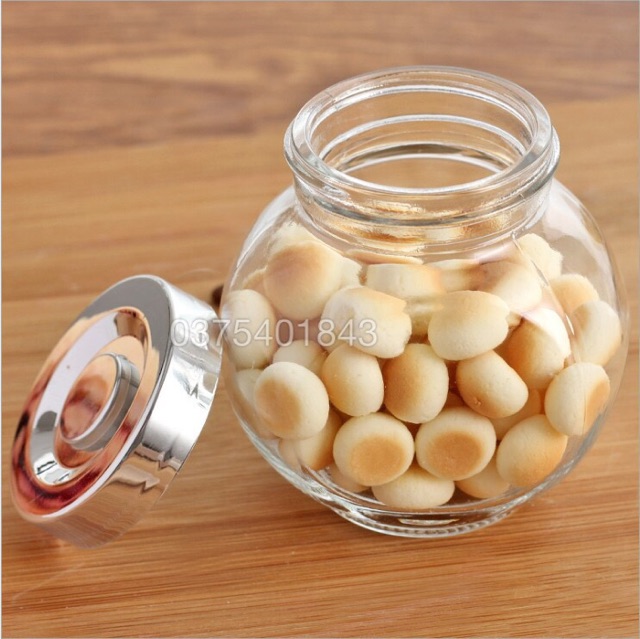 Lọ thuỷ tinh nghiêng đựng gia vị, ngũ cốc
