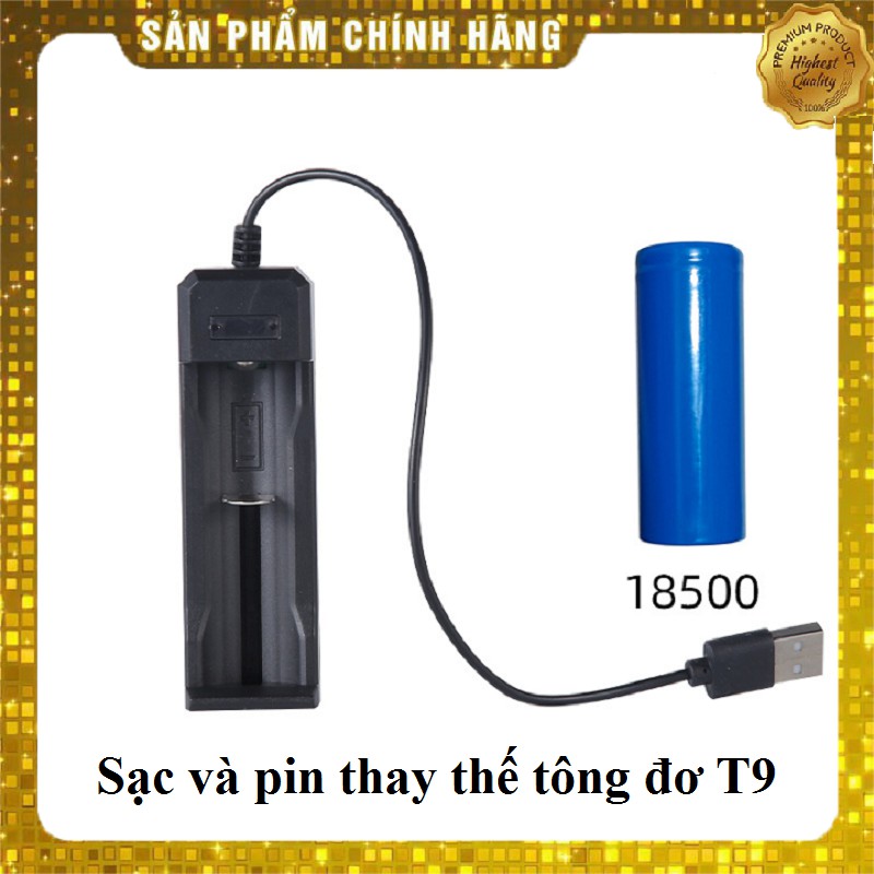 Pin tông đơ cắt tóc T9 và cục sạc pin rời cho các dòng pin 18500 ,18650 pin máy cắt tóc giá rẻ