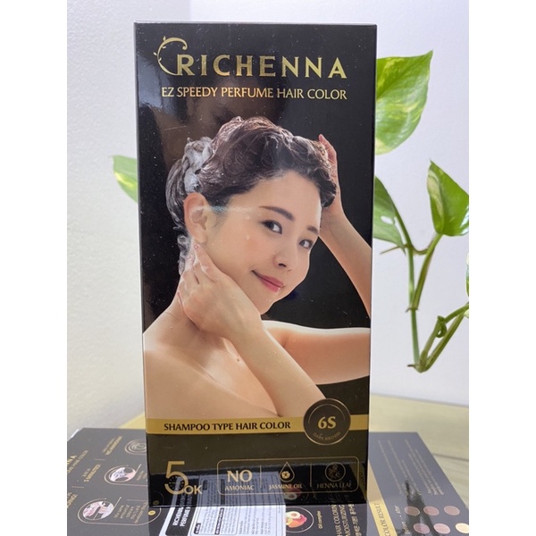 Nhuộm phủ bạc dạng dầu gội RICHENNA 60+60gr - Hàn Quốc
