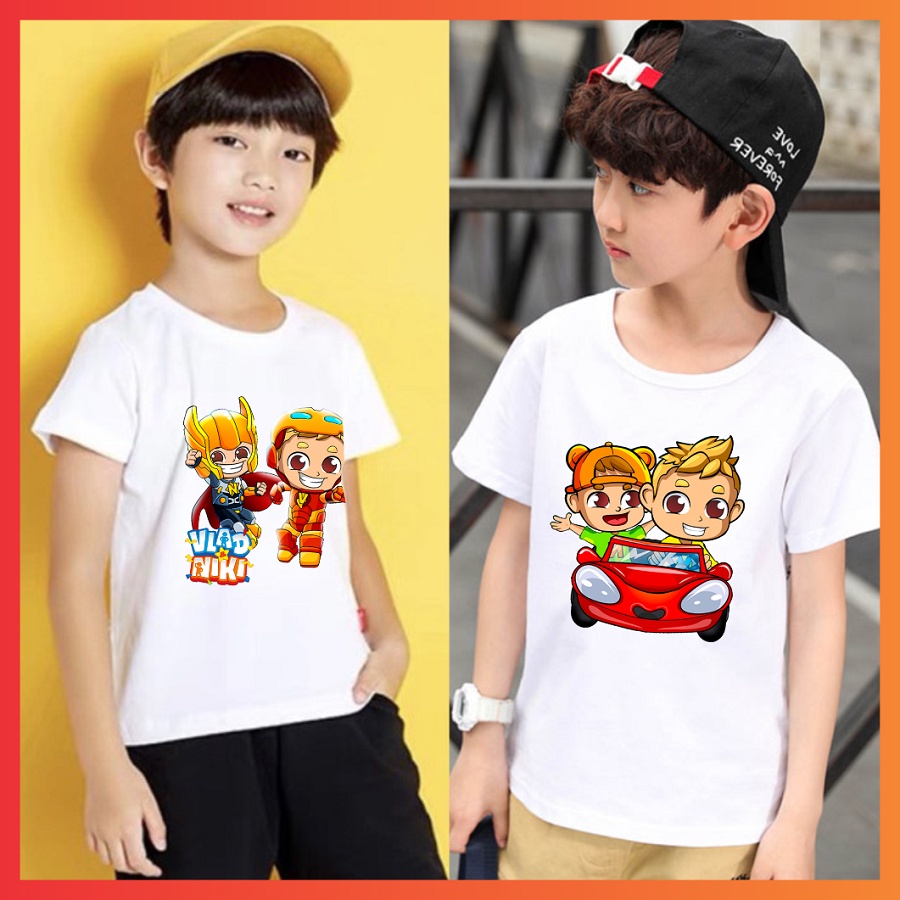 Áo thun cho bé in hình Nikita Vlad cực chất cho bé trai