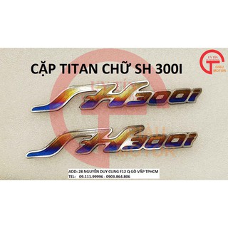 CẶP TEM TITAN CHỮ SH 300I DÁN XE HONDA SH
