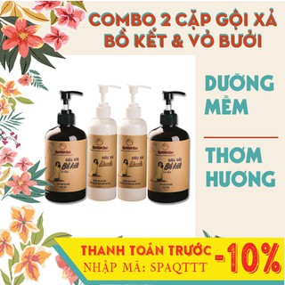 COMBO 2 CẶP DẦU GỘI BỒ KẾT VÀ DẦU XẢ LÀNH GIÚP TÓC MỀM MƯỢT QUÊ MỘT CỤC