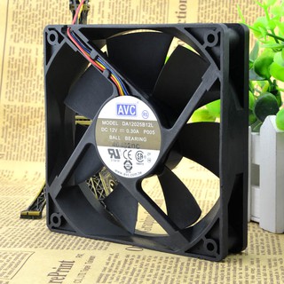 Quạt máy tính avc 12 cm 12025 12v 0.3a da 12025 b 12 p 005 4 pin pwm