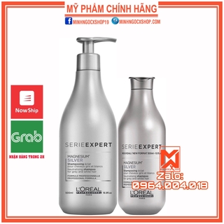 ✅[ L'ORÉAL ] DẦU GỘI TÍM KHỬ VÀNG LOREAL SERIE EXPERT MAGNESIUM SILVER 300 - 500ML CHÍNH HÃNG