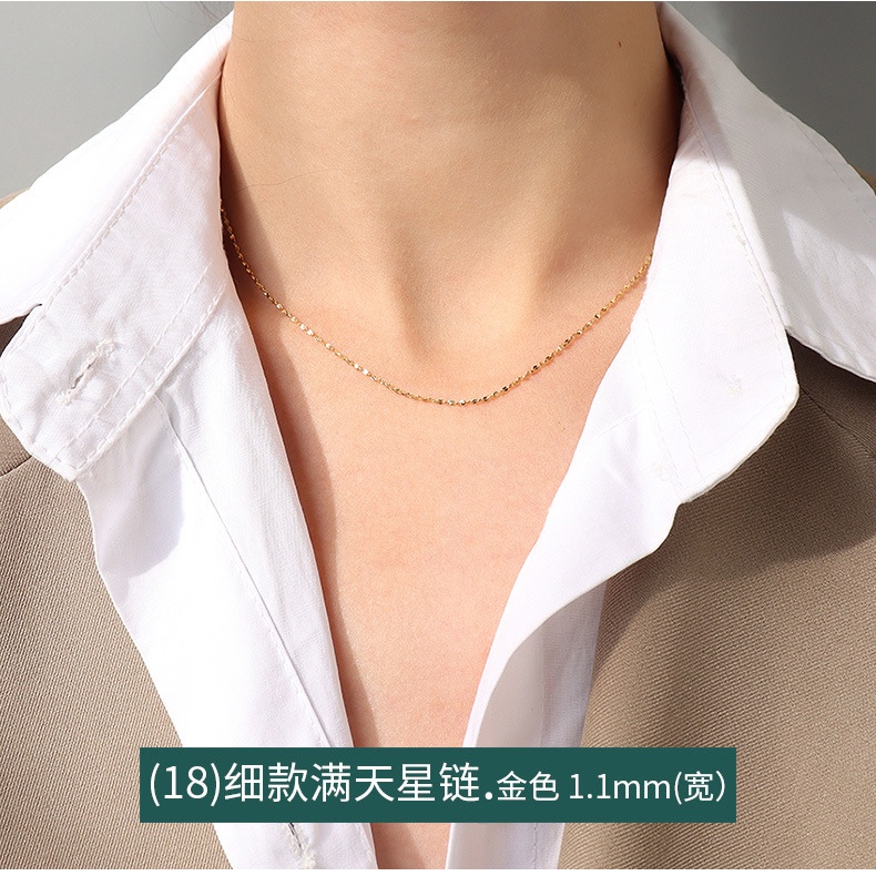 Dây Xích Xoắn Bằng Thép Titan Mạ Vàng 18k p873 Chuyên Dụng