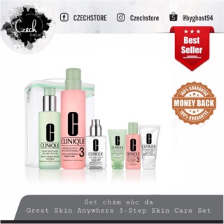 Set chăm sóc da Clinque Great Skin Anywhere 3-Step Skin Care Set