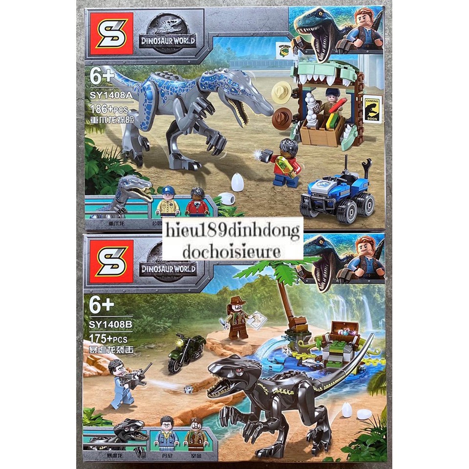 Lắp Ráp xếp hình Khủng Long Jurassic World Dinosaur SY1408 : Khủng long bạo chúa sát thủ tấn công 21135