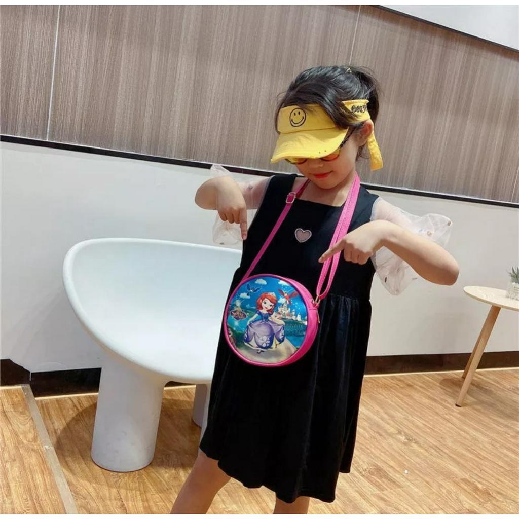 Túi đeo chéo hình công chúa Elsa có dây đeo điều chỉnh được dành cho bé gái