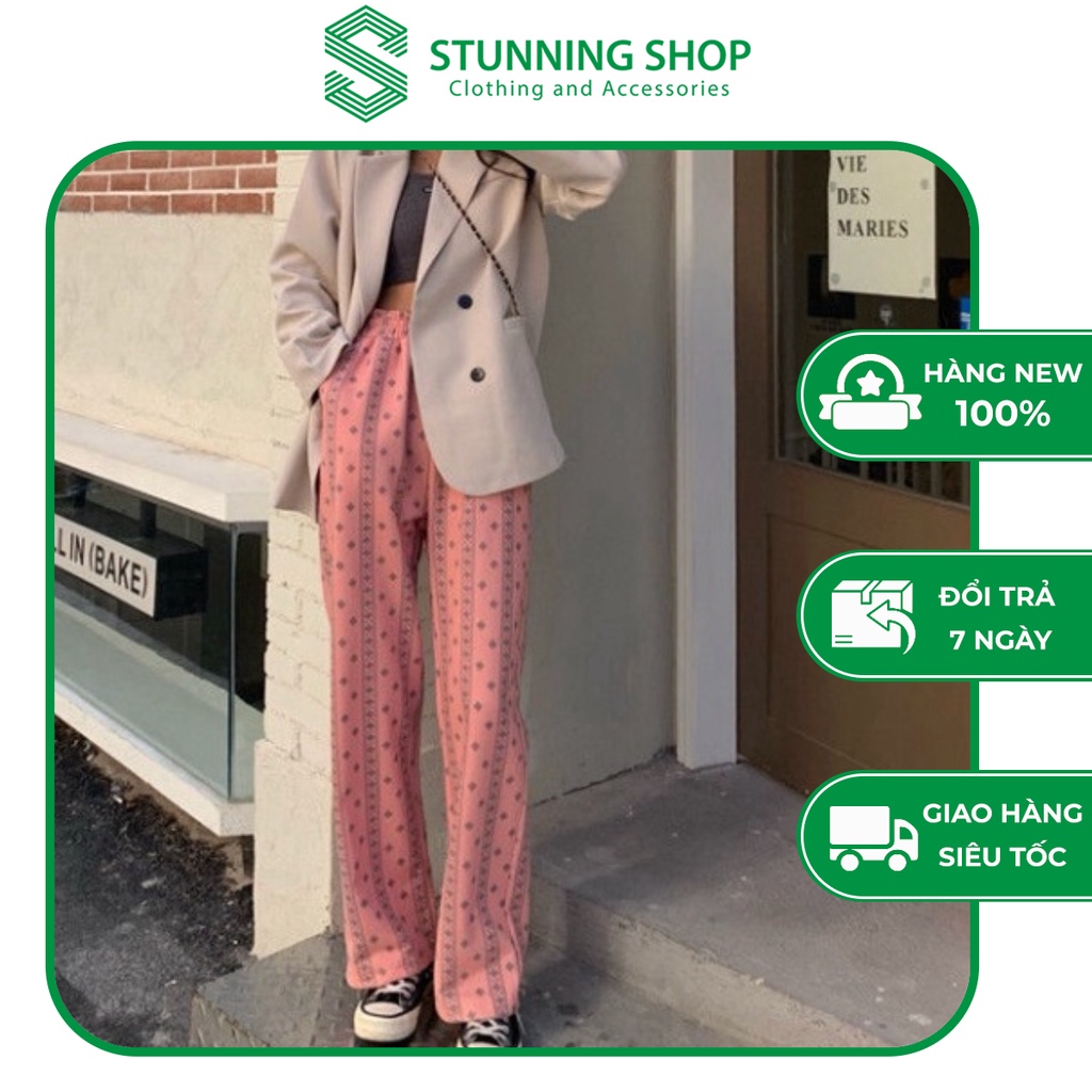 Stunning quần dài nữ Họa Tiết hoa văn họa hạt điều Thời Trang Cá Tính Dành Cho Nữ Unisex