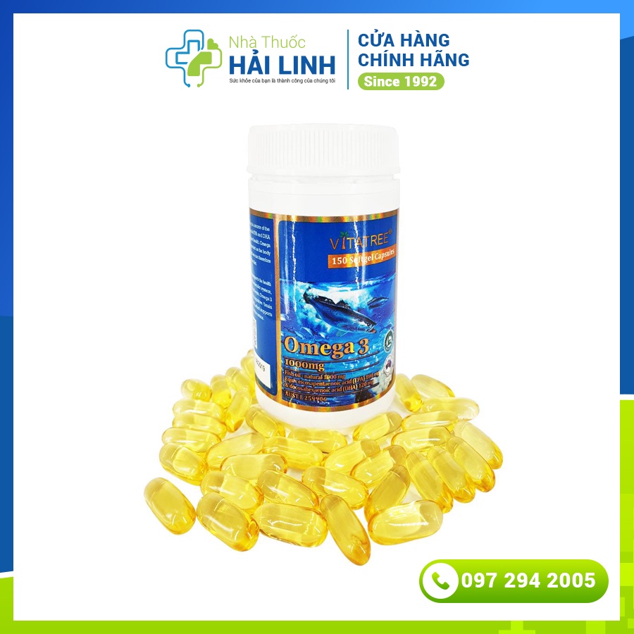 Viên uống bổ mắt Vitatree Omega 3 ⚡Tặng quà⚡Nhập khẩu Úc giúp bổ mắt, tăng cường thị lực