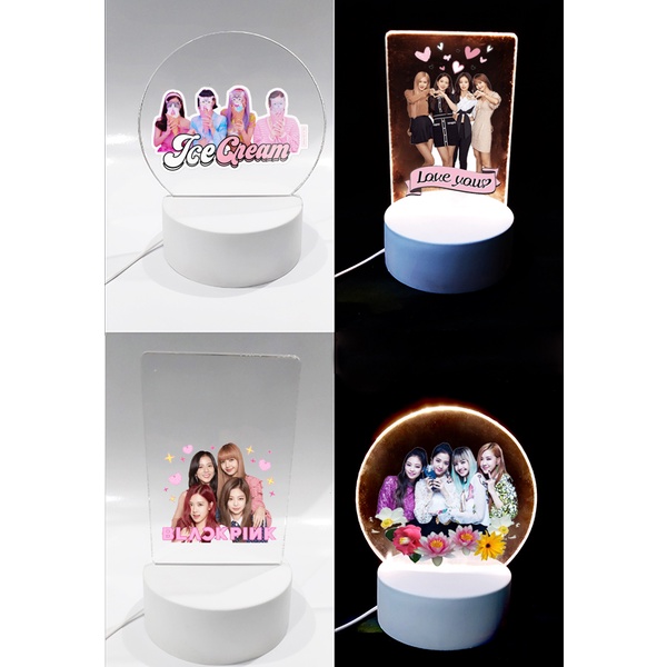 Đèn Led 3D Blackpink DLI3 Đèn Ngủ 3D Sáng Tạo cute dễ thương
