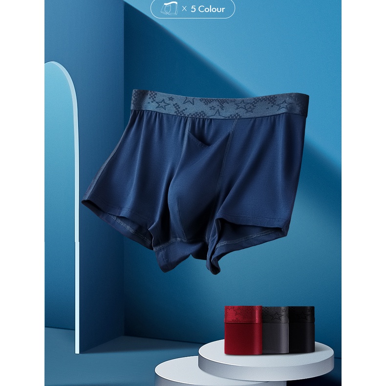 Quần Lót Boxer Màu Sắc Trơn Thoáng Khí Quyến Rũ Cho Nam Mã 252