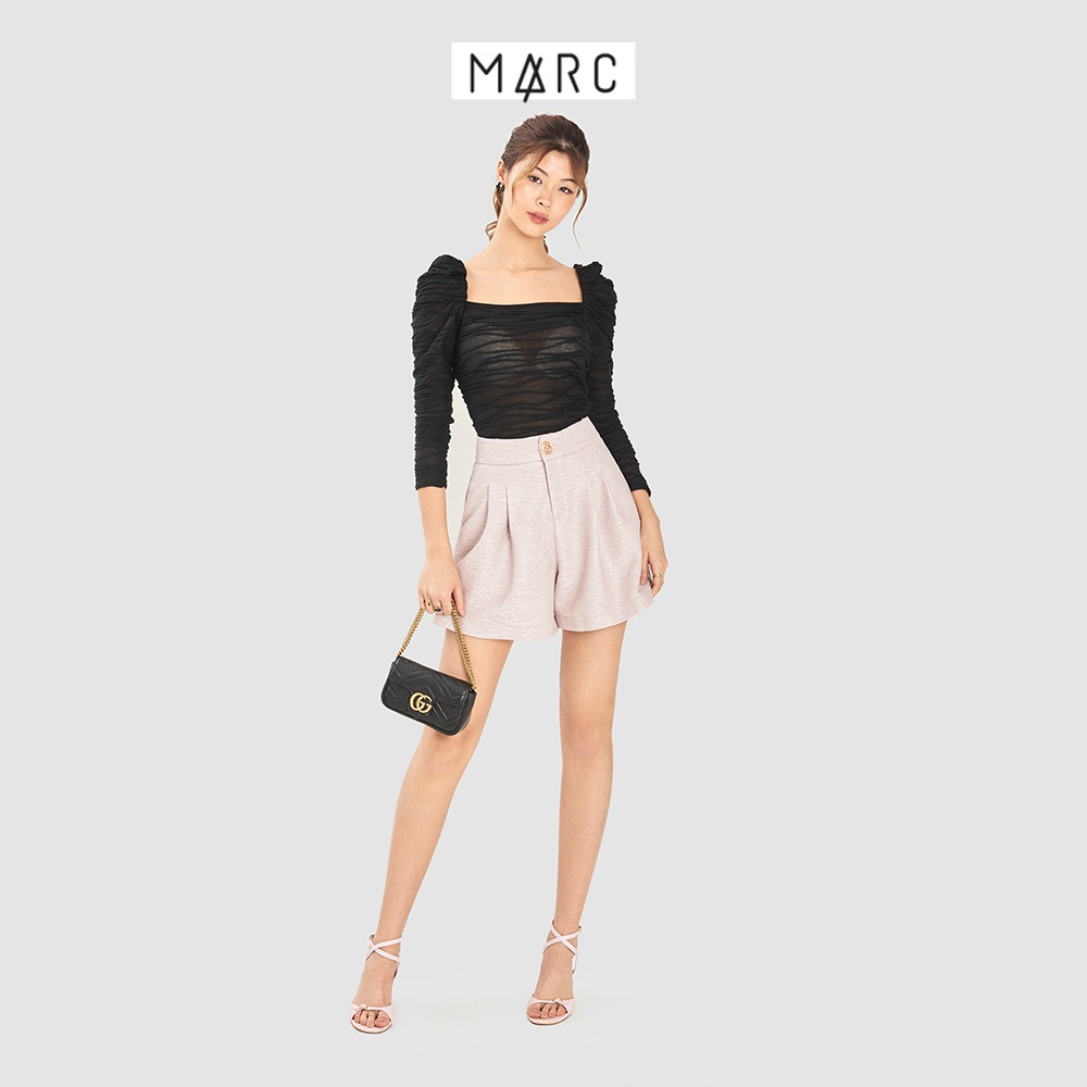 Quần nữ MARC FASHION short vải texture nhấn 4 ly | BigBuy360 - bigbuy360.vn