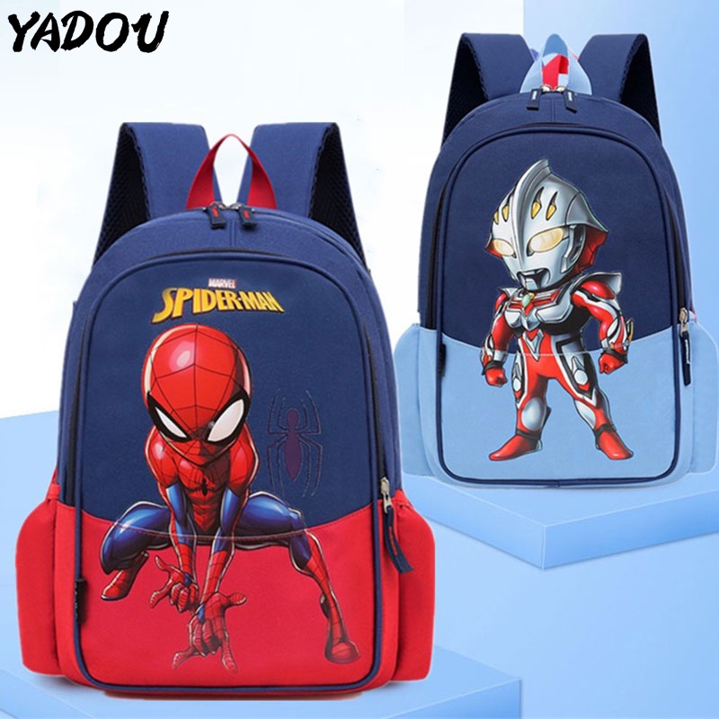 Balo đi học YADOU hoạt hình Người Nhện/ Ultraman siêu nhẹ và không cản trở
cho bé trai