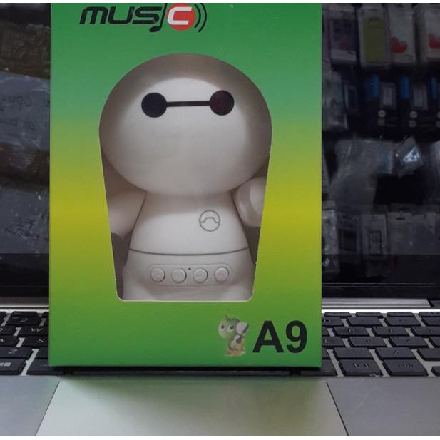 Loa Bluetooth Baymax A9 Hình Búp Bê Có Thể Xoay Được Thẻ